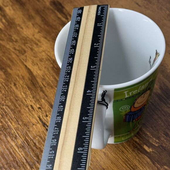 IRELAND "Luck of the Irish" Mug Fun Irish Musician Dancer & Clover Design Green - Picture 11 of 11